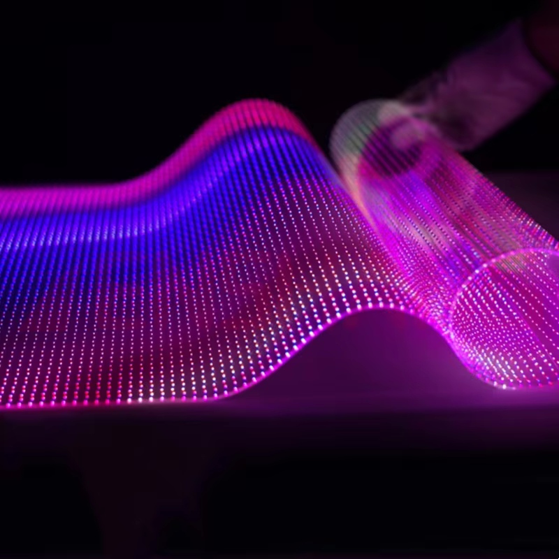 Display a LED trasparente a pellicola morbida flessibile sottile