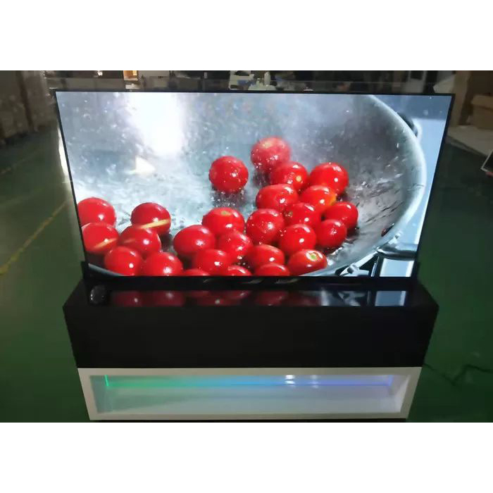 Chiosco con display OLED trasparente